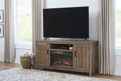 Martin Svensson Home -  Napa TV Stand with Electric Fireplace, Natural - 909164F veiw 1