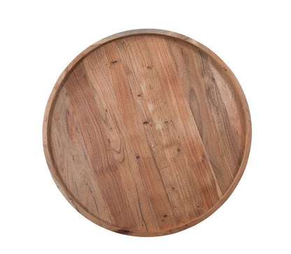 Martin Svensson Home - Naples 36in Solid Wood Round Coffee Table, Natural Acacia - 8713727 veiw 4