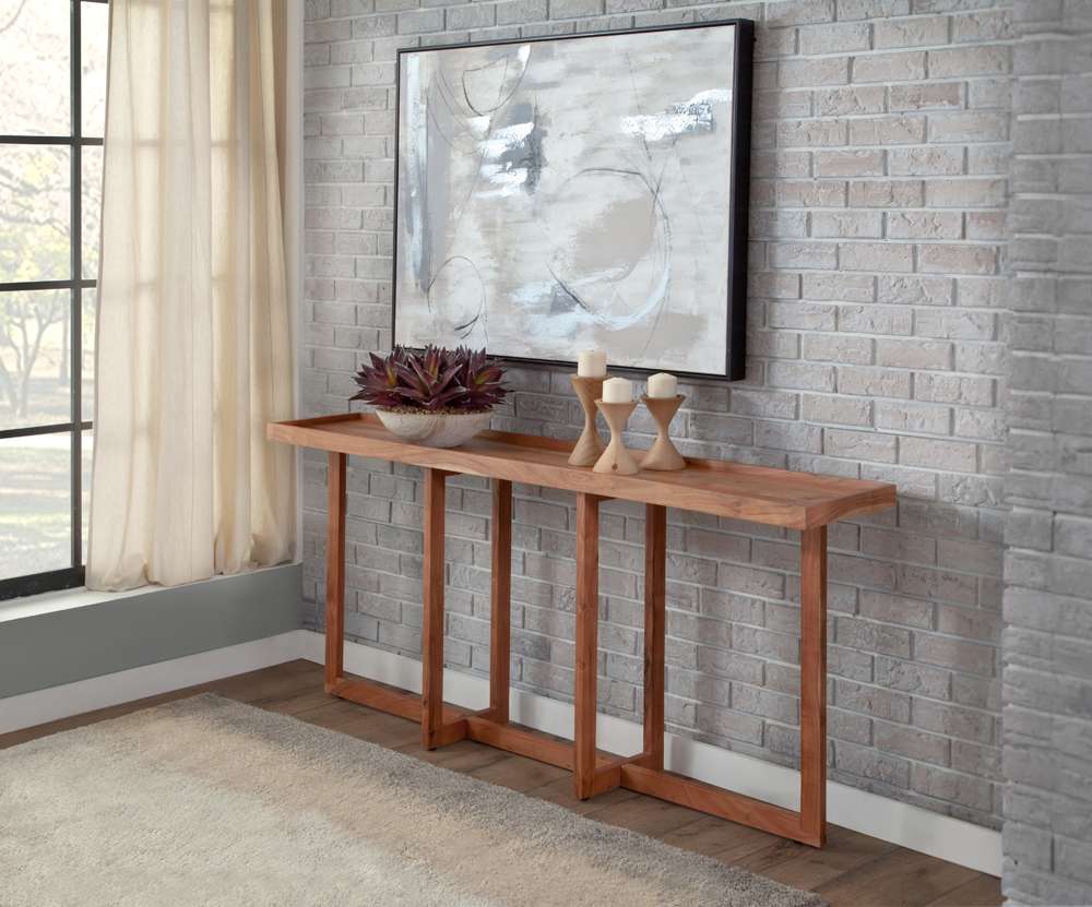 Martin Svensson Home - Naples 72in Solid Wood Sofa Console Table, Natural Acacia - 8713747 veiw 1