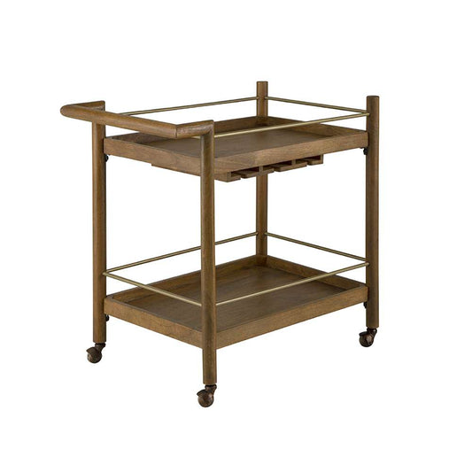 Martin Svensson Home  - Nouveau 2 Shelf Bar Cart with Stemware Storage in Nutmeg - 3715017 veiw 1