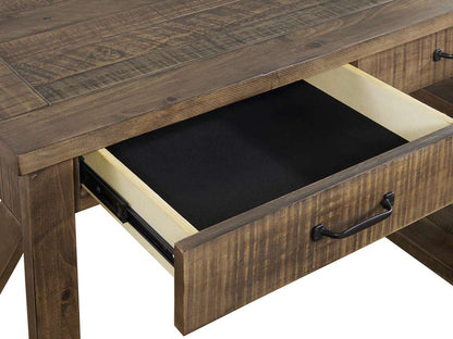 Martin Svensson Home -  Rustic 60in L Desk with Fingerprint Lock, Natural Brown - 7900403 veiw 5