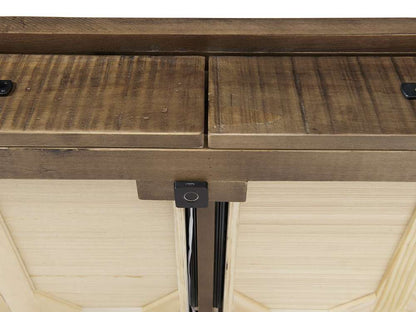 Martin Svensson Home -  Rustic 60in L Desk with Fingerprint Lock, Natural Brown - 7900403 veiw 6