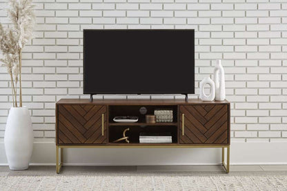 Martin Svensson Home - San Marino 2-Door 59in Solid Wood TV Stand, Fruitwood - 9713458 veiw 1