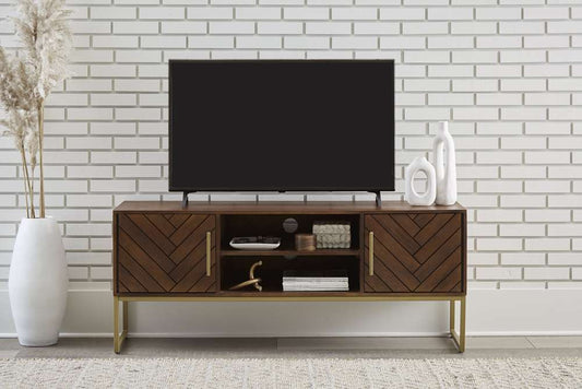 Martin Svensson Home - San Marino 2-Door 59in Solid Wood TV Stand, Fruitwood - 9713458 veiw 1