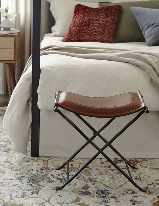 Martin Svensson Home  - Silla Top Grain Leather Saddle Seat Bench in Cinnamon - 3711018 veiw 1