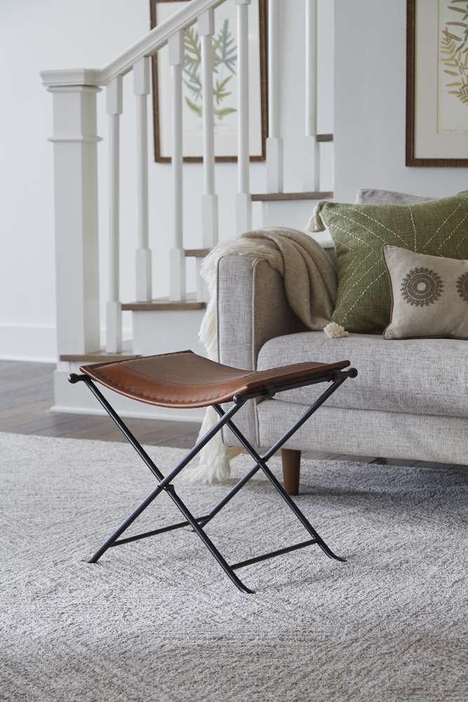 Martin Svensson Home  - Silla Top Grain Leather Saddle Seat Bench in Cinnamon - 3711018 veiw 11