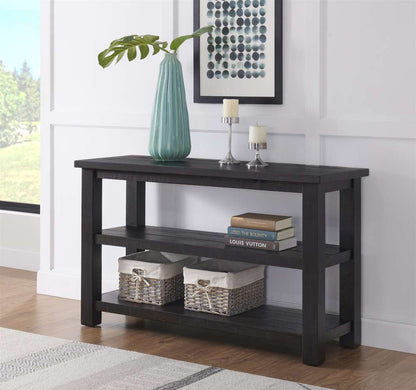 Martin Svensson Home -  Space Saver Solid Wood Sofa Console Table, Black Coffee - 899942 veiw 1