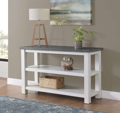 Martin Svensson Home -  Space Saver Solid Wood Sofa Console Table, White Stain and Grey - 899945 veiw 1