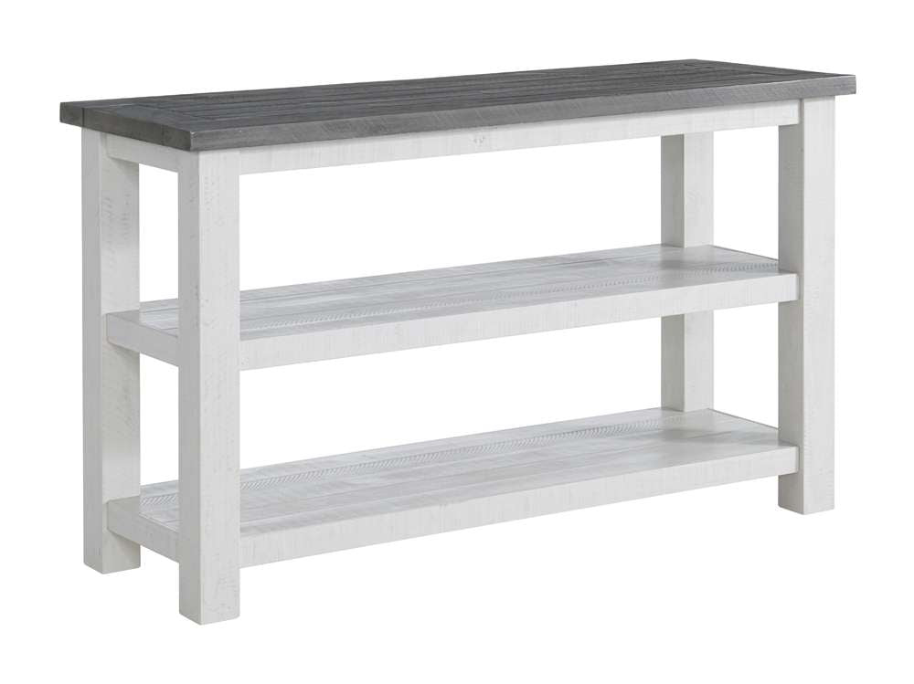 Martin Svensson Home -  Space Saver Solid Wood Sofa Console Table, White Stain and Grey - 899945 veiw 2
