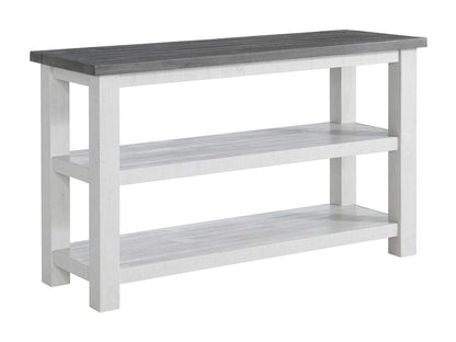 Martin Svensson Home -  Space Saver Solid Wood Sofa Console Table, White Stain and Grey - 899945 veiw 2