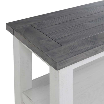 Martin Svensson Home -  Space Saver Solid Wood Sofa Console Table, White Stain and Grey - 899945 veiw 3