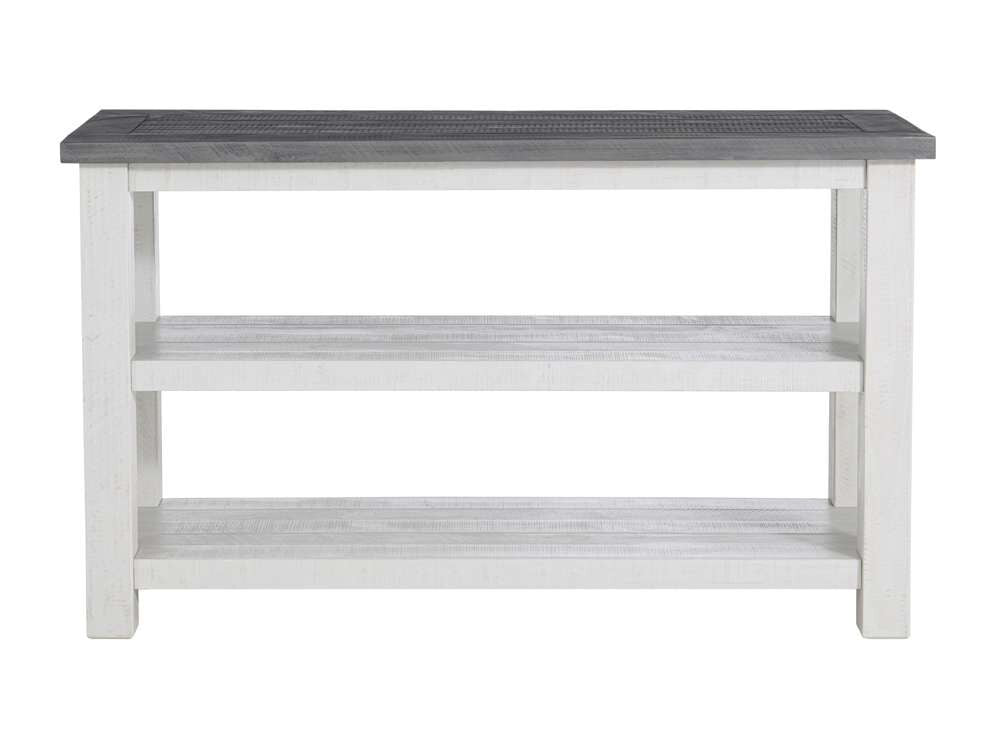 Martin Svensson Home -  Space Saver Solid Wood Sofa Console Table, White Stain and Grey - 899945 veiw 4