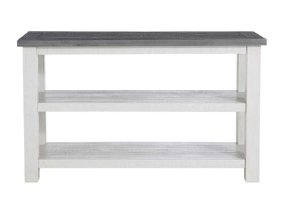 Martin Svensson Home -  Space Saver Solid Wood Sofa Console Table, White Stain and Grey - 899945 veiw 4