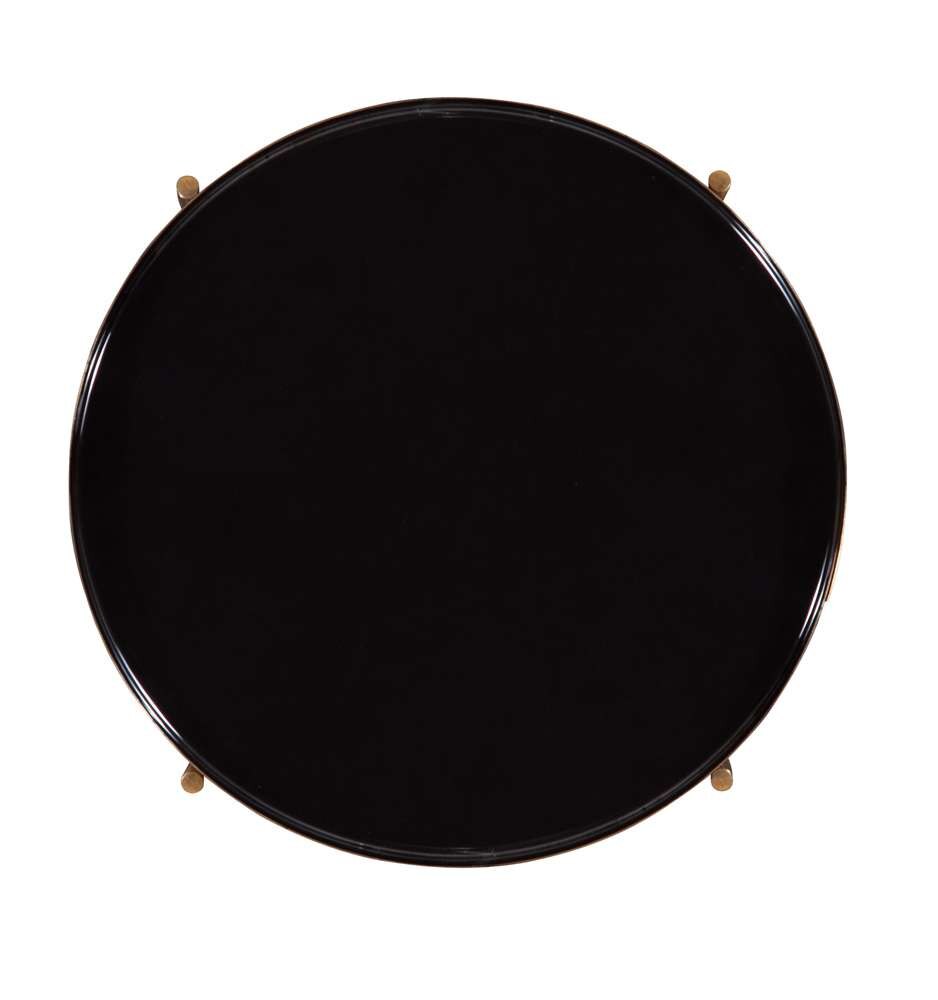 Martin Svensson Home - Stevie 16 Enameled Round Metal and Wood End Table in Black, Cherry, and Bronze - 8702131 veiw 3