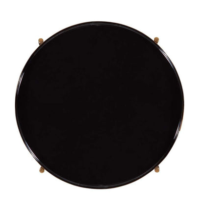 Martin Svensson Home - Stevie 16 Enameled Round Metal and Wood End Table in Black, Cherry, and Bronze - 8702131 veiw 3