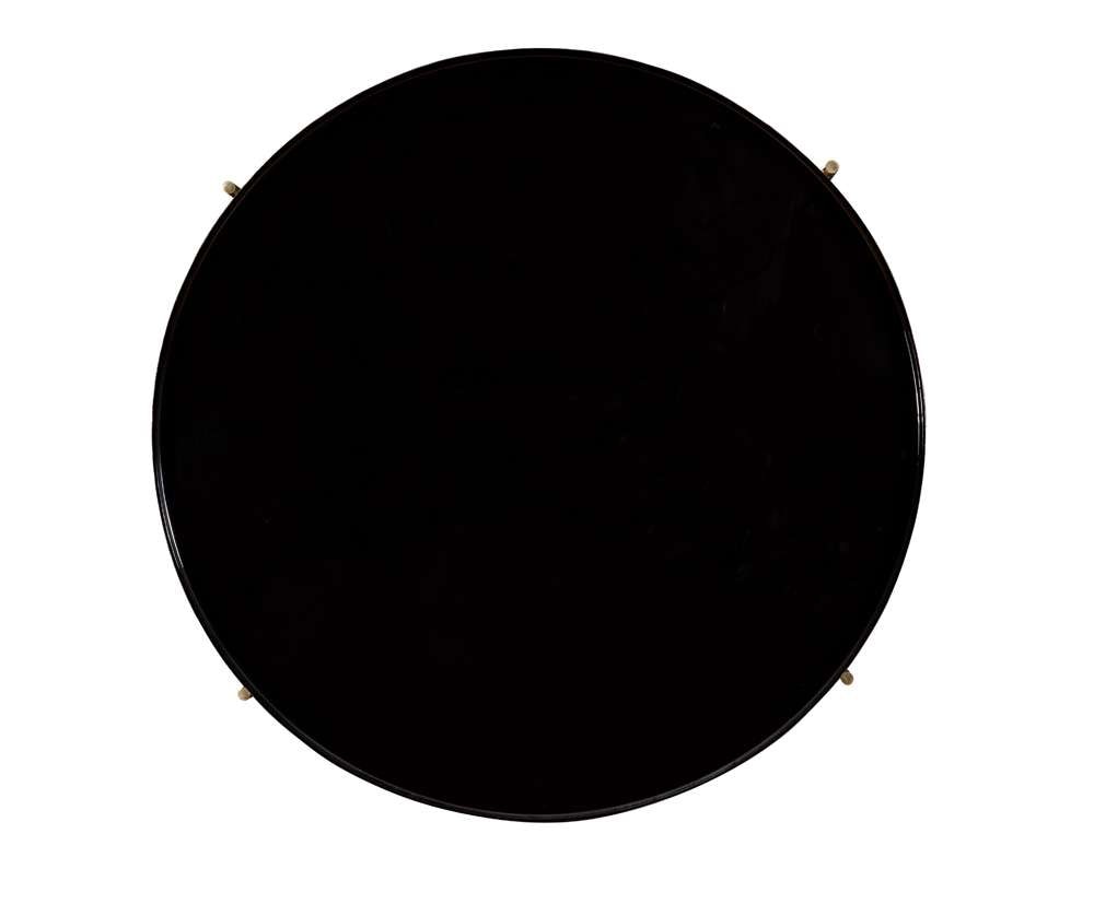 Martin Svensson Home - Stevie 36 Enameled Round Metal and Wood Coffee Table in Black, Cherry, and Bronze - 8702121 veiw 3