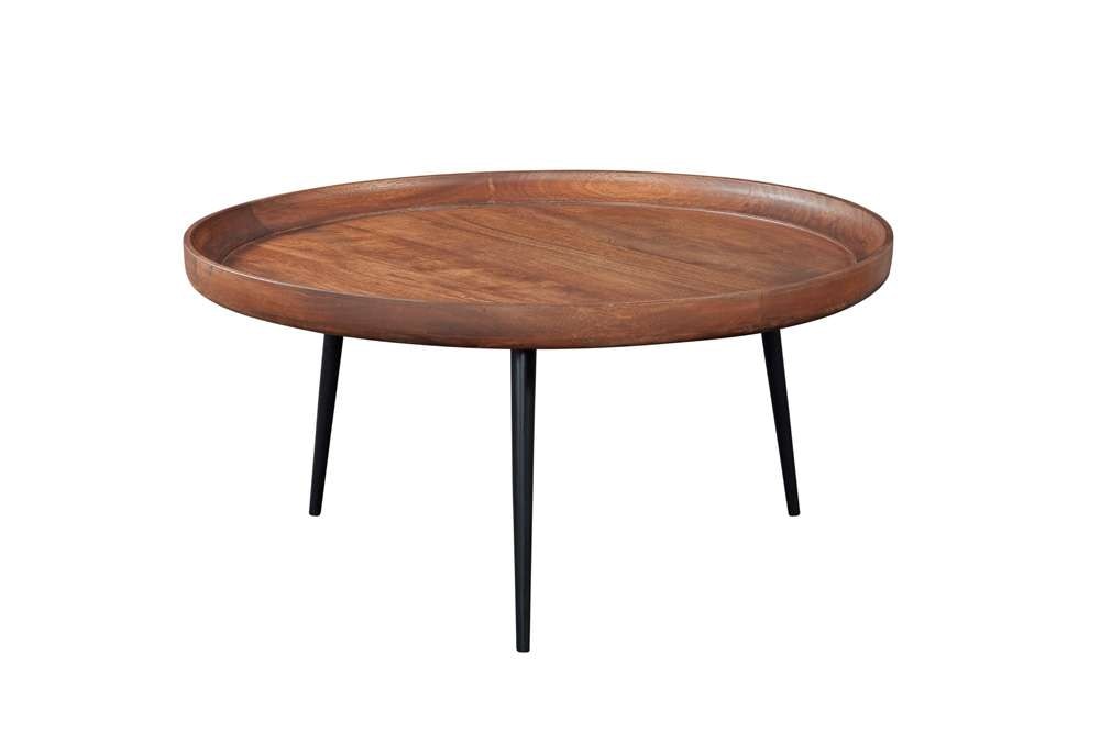 Martin Svensson Home - Venice Round Tray Top Coffee Table, Mango Brown - 8706117 veiw 1