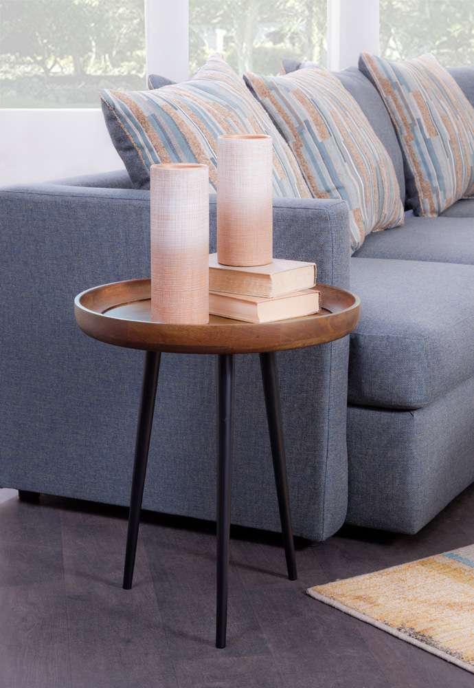 Martin Svensson Home - Venice Round Tray Top End Table, Mango Brown - 8706137 veiw 4
