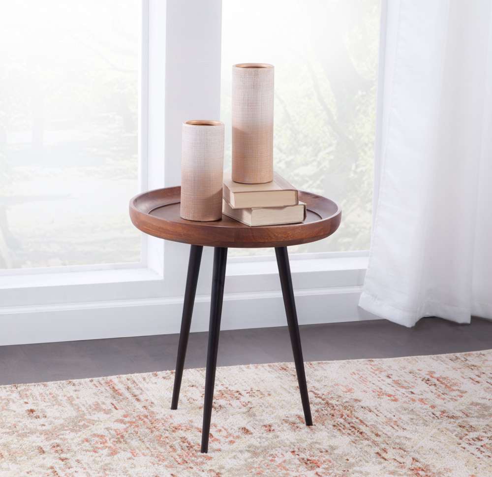 Martin Svensson Home - Venice Round Tray Top End Table, Mango Brown - 8706137 veiw 5