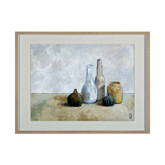 Mercana - A Collection of Bottles by Steven Johnson Hand Embellished Framed Art Photo Matted under Glass - 13405 view 1