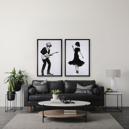 Mercana - A Dancing Night I by Mercana Studio a Hand Embellished Textured Framed Art Print Matted under Glass - 14860 view 8