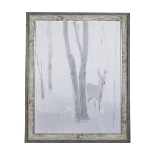 Mercana - A Winter Day in Forest I by Mercana Studio Hand Embellished Framed Art Print Matted under Glass - 14740 view 1