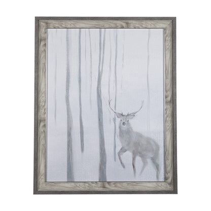 Mercana - A Winter Day in Forest II by Mercana Studio Hand Embellished Framed Art Print Matted under Glass - 14741 view 1