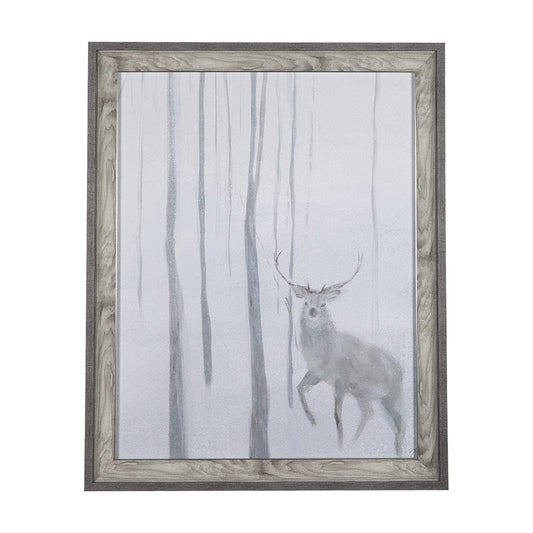 Mercana - A Winter Day in Forest II by Mercana Studio Hand Embellished Framed Art Print Matted under Glass - 14741 view 1