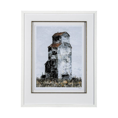 Mercana - Abandoned Grain Elevator I by Mercana Studio Hand Embellished Framed Art Print Matted under Glass - 13390 view 1