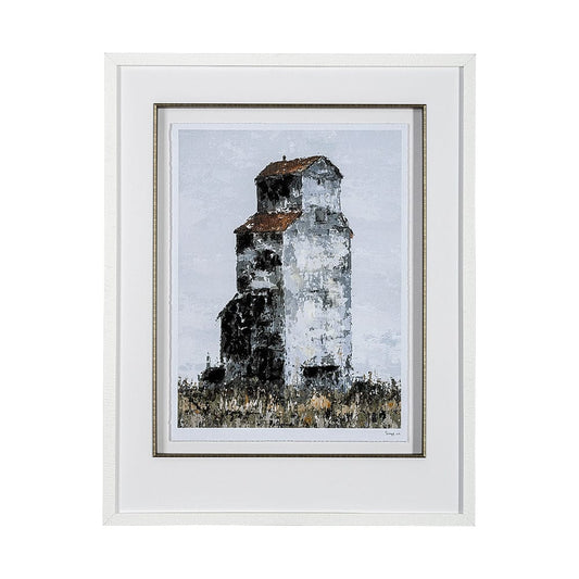 Mercana - Abandoned Grain Elevator I by Mercana Studio Hand Embellished Framed Art Print Matted under Glass - 13390 view 1