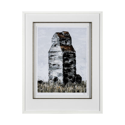 Mercana - Abandoned Grain Elevator II by Mercana Studio Hand Embelished Framed Art Print Matted under Glass - 13391 view 1