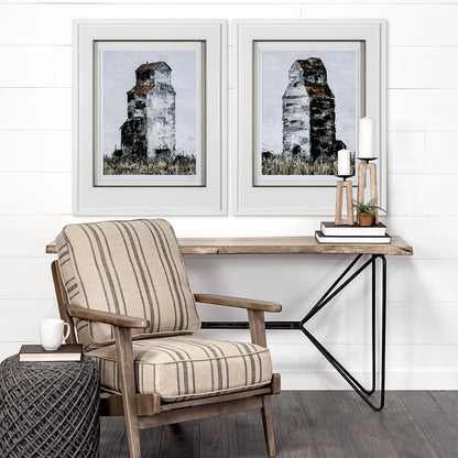 Mercana - Abandoned Grain Elevator II by Mercana Studio Hand Embelished Framed Art Print Matted under Glass - 13391 view 10
