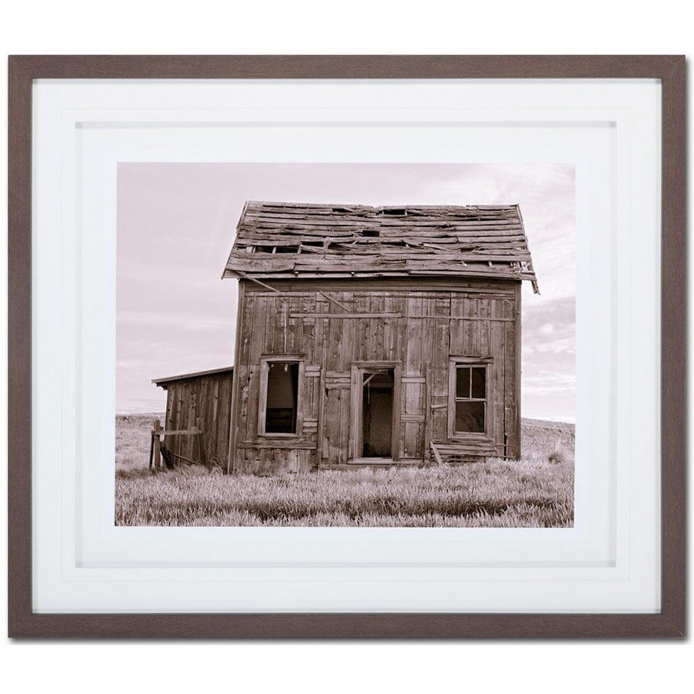 Mercana - Abandoned Two Story Farm House by Steven Bisig a Framed Art Print Matted under Glass - 8781 view 2