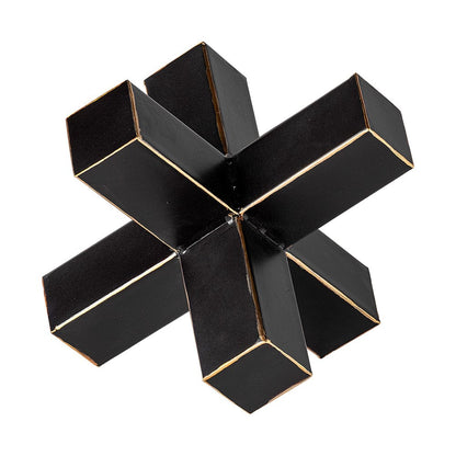 Mercana - Abel Large 9L x 9W Black Metal Jack W/ Gold Accents - 68809_CLOSEOUT view 1