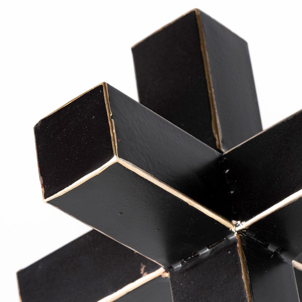Mercana - Abel Small 8L x 7W Black Metal Jack W/ Gold Accents - 68808 view 6
