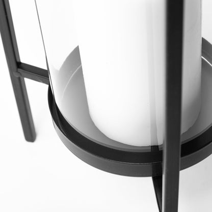 Mercana - Abigail I Large Gunmetal Gray Metal Table Candle Holder - 67699_CLOSEOUT view 6