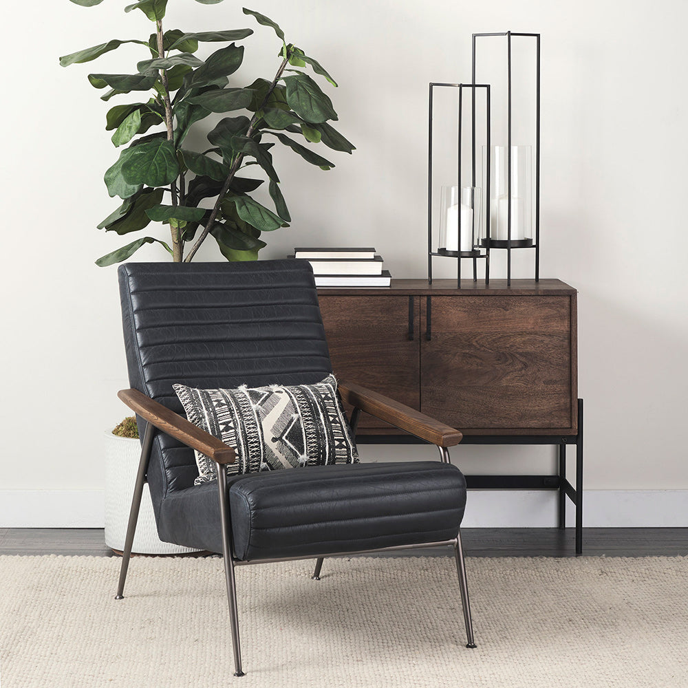 Mercana - Abigail I Large Gunmetal Gray Metal Table Candle Holder - 67699_CLOSEOUT view 7