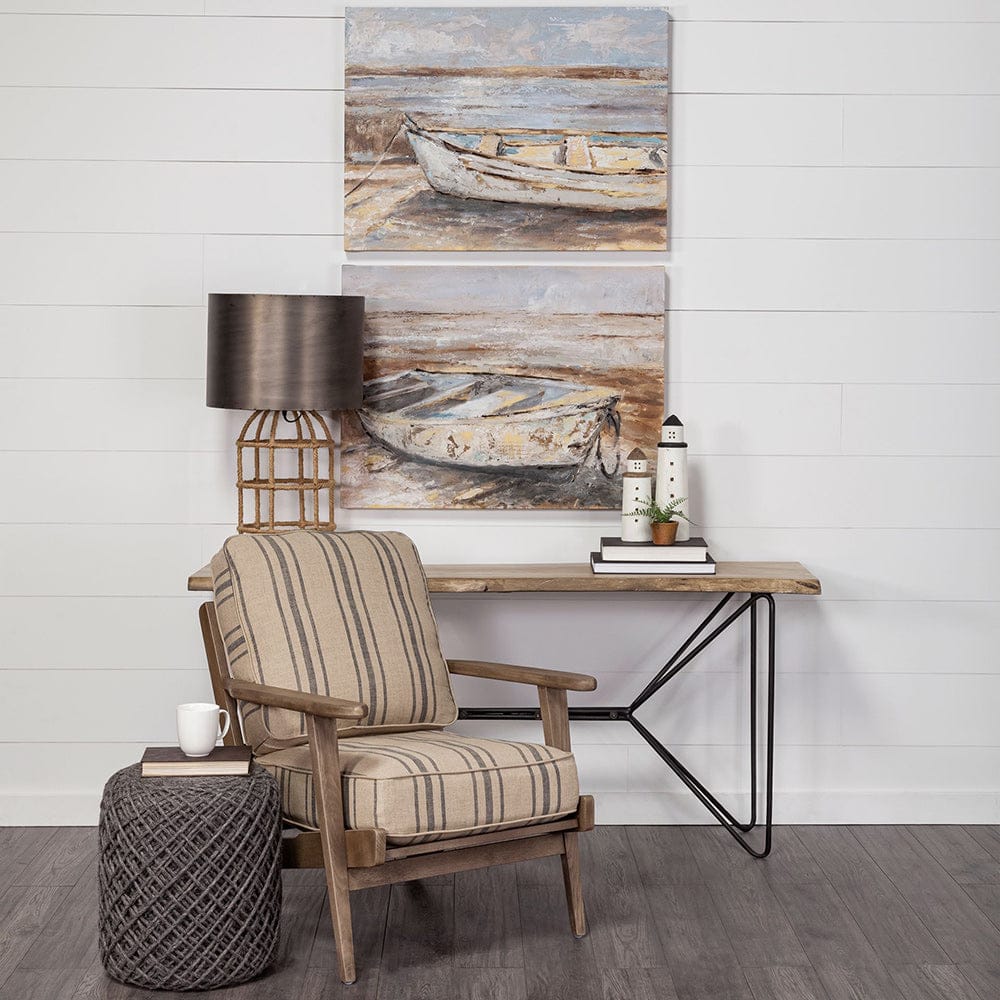 Mercana - Abner Small 3L x 3W White Wooden Coastal Lighthouse - 68794_CLOSEOUT view 4