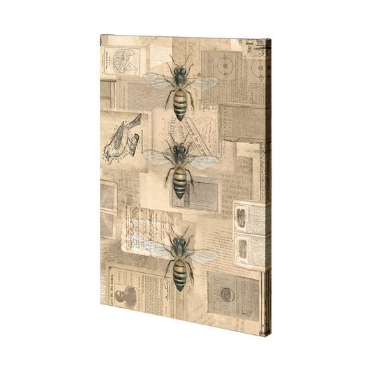 Mercana - Academic Bee Illustration by Mercana Studio a Hand Embellished Textured Canvas - 100999-L view 1