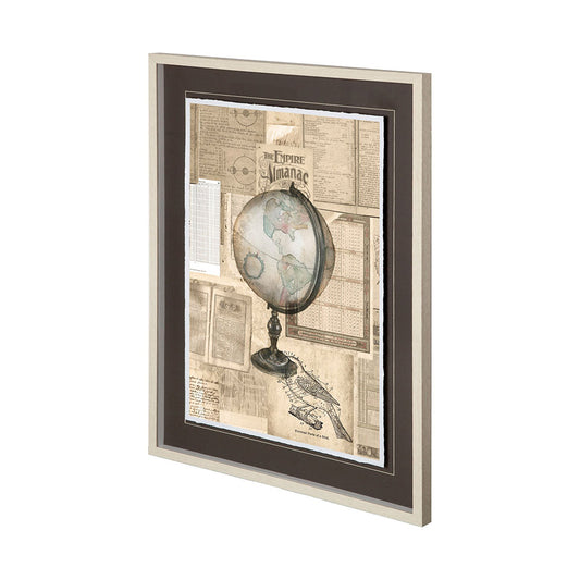 Mercana - Academic Globe Illustration by BrennHarvey Hand Embellished Framed Art Print Matted under Glass - 12202 view 1