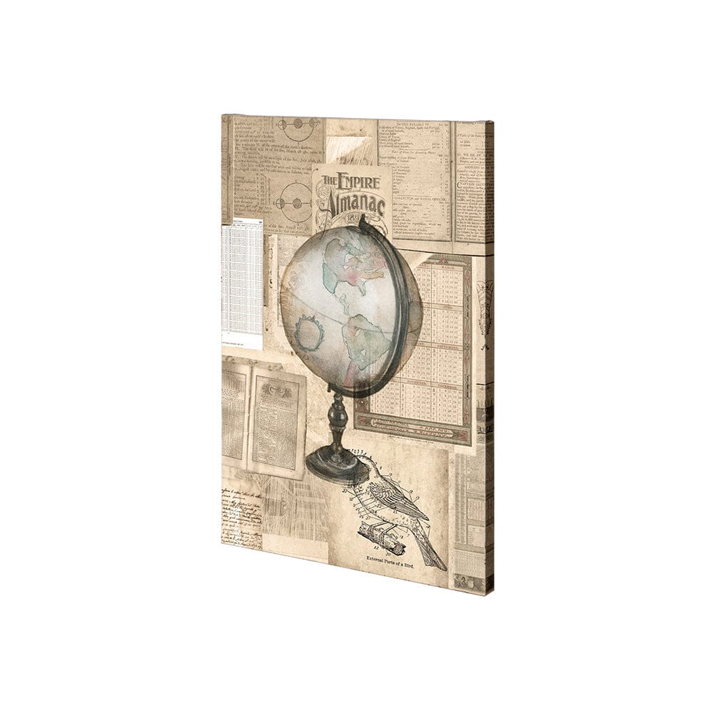 Mercana - Academic Globe Illustration by Mercana Studio a Hand Embellished Textured Canvas - 100998-S view 1