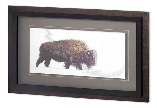 Mercana - Across The Snowfield by Wink Gaines a Hand Embellished Textured Framed Art Photo Matted under Glass - 11340 view 1