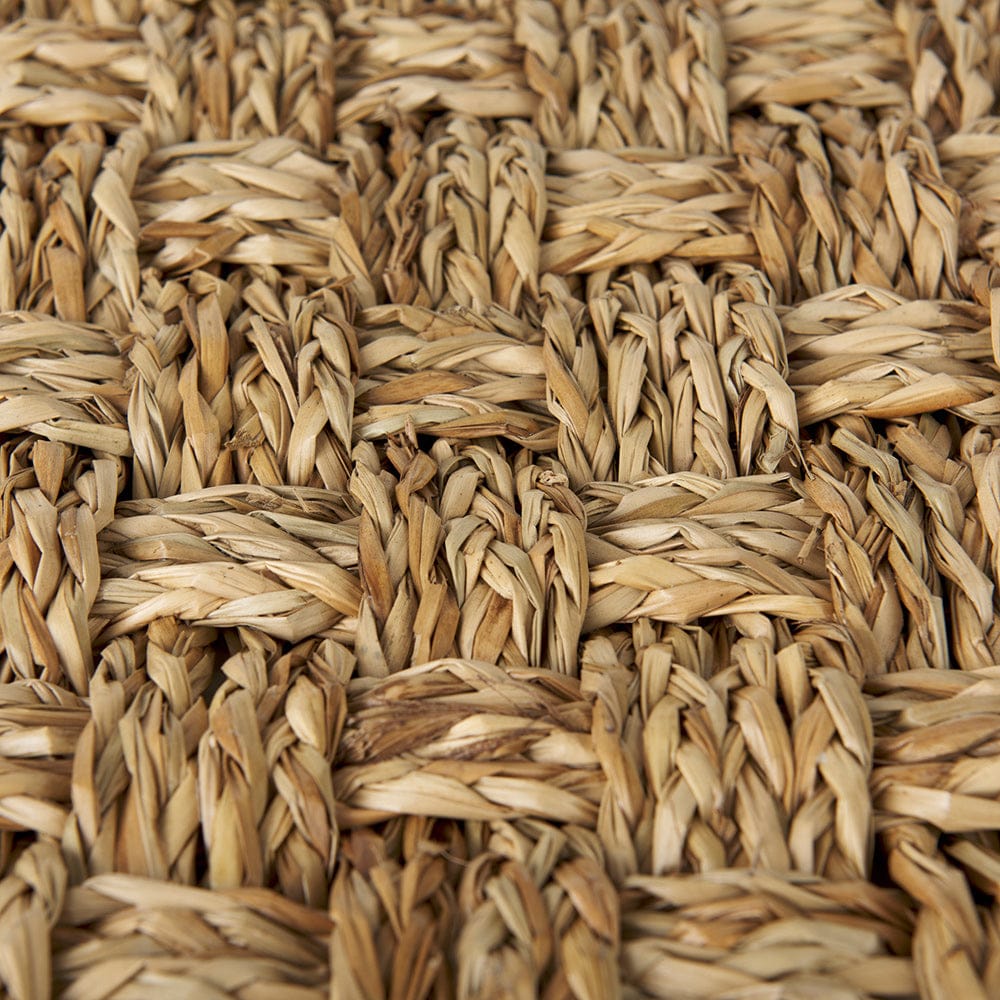 Mercana - Adele 17.7L x 17.7W x 17.7H Medium Brown Seagrass Woven Square Pouf - 69605 view 6