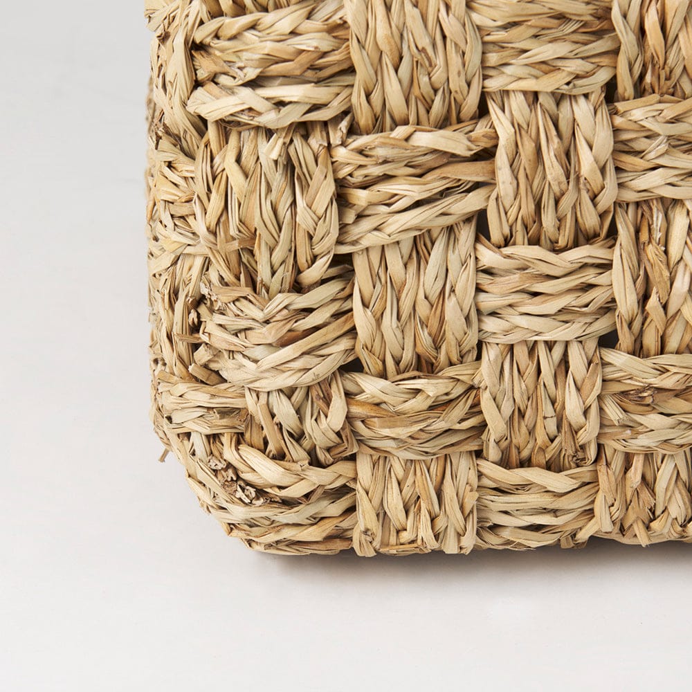 Mercana - Adele 17.7L x 17.7W x 17.7H Medium Brown Seagrass Woven Square Pouf - 69605 view 8