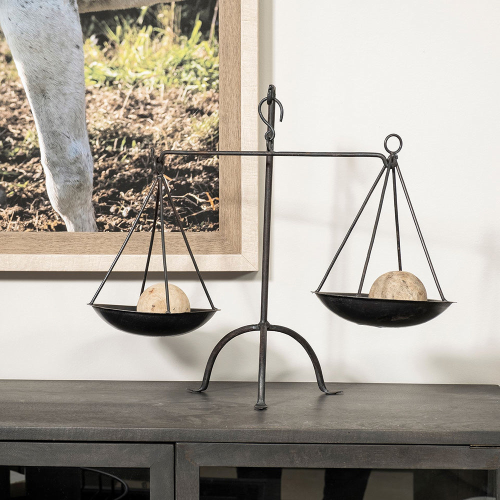Mercana - Adilah 16L x 10W Black Metal Vintage Inspired Weighing Scale - 68854 view 3