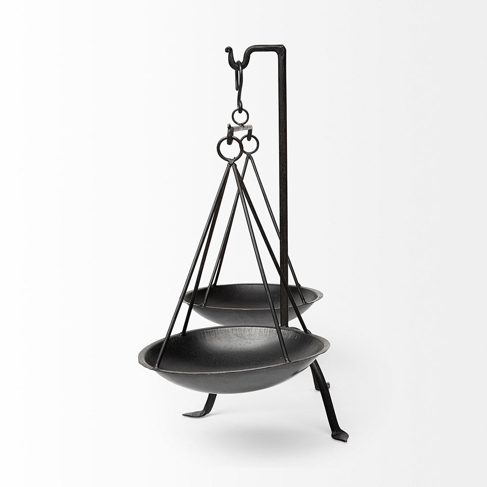 Mercana - Adilah 16L x 10W Black Metal Vintage Inspired Weighing Scale - 68854 view 4