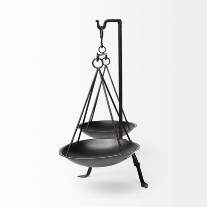 Mercana - Adilah 16L x 10W Black Metal Vintage Inspired Weighing Scale - 68854 view 4