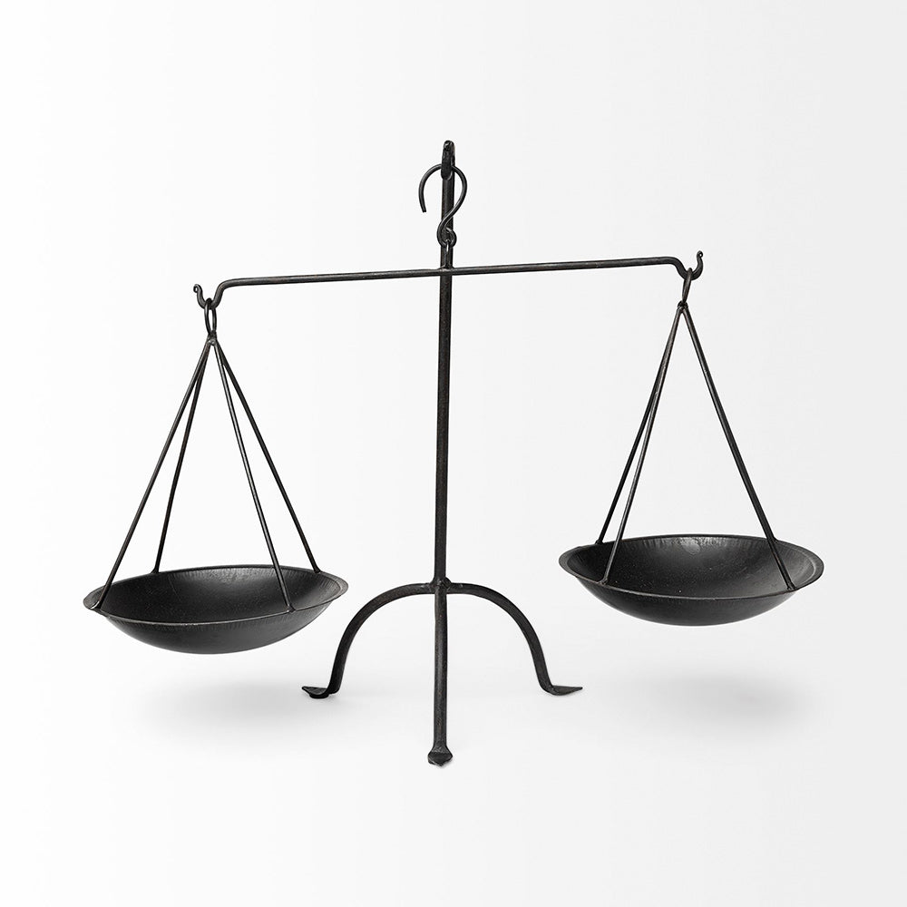Mercana - Adilah 16L x 10W Black Metal Vintage Inspired Weighing Scale - 68854 view 5