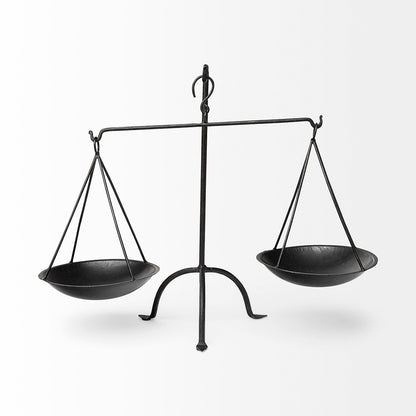 Mercana - Adilah 16L x 10W Black Metal Vintage Inspired Weighing Scale - 68854 view 5