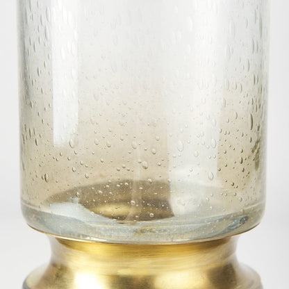 Mercana - Adriatic I Small Brushed Gold Metal Glass Vase - 67946 view 8